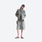 Destroyed Patch‑work Denim Capris